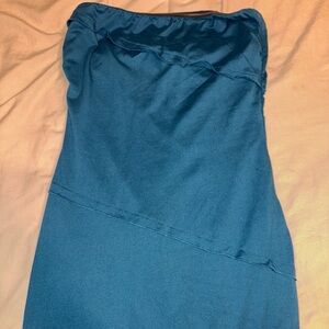 Lucy in the Sky! maxi dress with slit ✨Kesia Ruffle Strapless Dress in Dark Teal